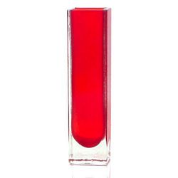 Radiance in Red Handblown Art Glass Vase