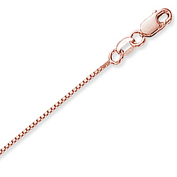 14k Rose Gold Classic Box Chain Necklace