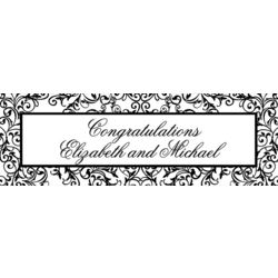 Personalized Black and White Wedding Banner