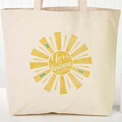 You are My Sunshine Personalized Canvas Tote