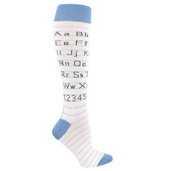 Alphabet School Girl Knee High Socks