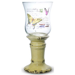 Butterfly Accent Hurricane Candle Holder