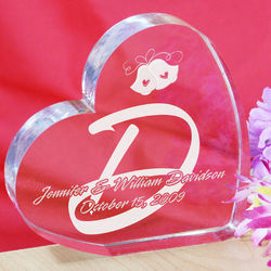 Personalized Acrylic Wedding Heart Plaque
