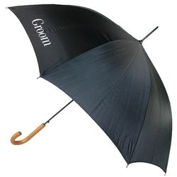 Groom's Wedding Umbrella with Hook Handle