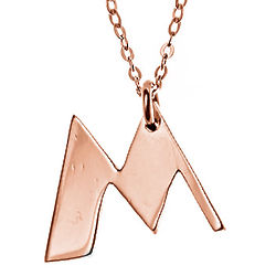 Personalized Initial Rose Gold Charm Pendant