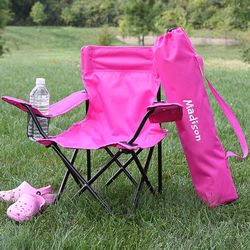 Personalized Kid's Pink Folding Chair