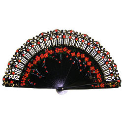 Handpainted Traditional Spanish Wooden Hand Fan