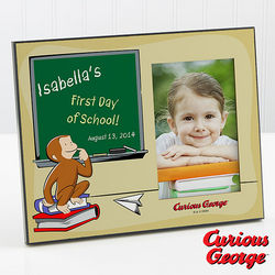 Curious George 1st Day of School Personalized Photo Frame