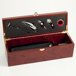 Rosewood Wine Gift Box with Wine Tools
