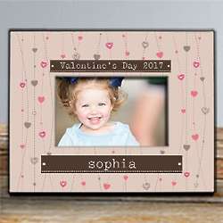 Personalized Strings Of Hearts Photo Frame