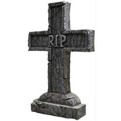 RIP Cross Tombstone Halloween Decoration