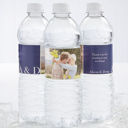 Wedding Couple Personalized Water Bottle Label