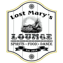 Lost Mary's Lounge Personalized Pub Sign