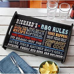 Personalized Rules for Great Grilling Tray - FindGift.com
