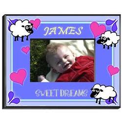Boy's Counting Sheep Personalized Picture Frame