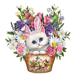 Always in Bloom Kitty Cat Table Centerpiece