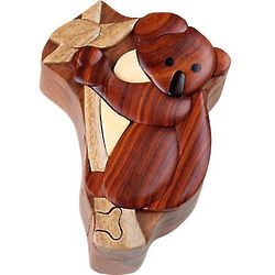 Koala Bear Secret Wooden Puzzle Box
