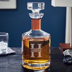 Oakmont Personalized Liquor Decanter with Copper Collar