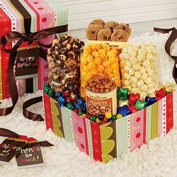 Happy Birthday Striped Snack Gift Box