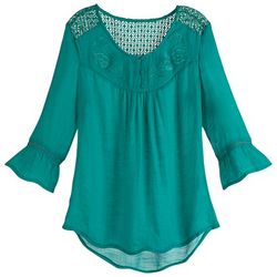 Women's Embroidery and Lace Top