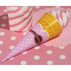 Strawberry Swirl Ice Cream Cone Towel Favor