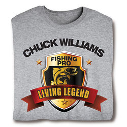 Personalized Living Legend Fishing Pro T-Shirt