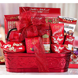 Tea, Chocolate and Cookie Collection Gift Basket