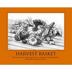 Harvest Basket Personalized Art Print