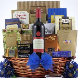 Festive Hanukkah Wishes: Gourmet Kosher Hanukkah Wine Gift Basket