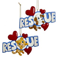 2 Rescue Pets Ornaments