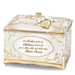 Personalized Music Box for Mother with Engraved Heart Charm