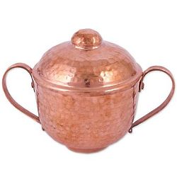 Fire's Gleam Copper Sugar Bowl