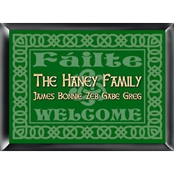 Personalized Celtic Green Family Sign