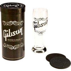 Gibson Pilsner Glass and Coasters