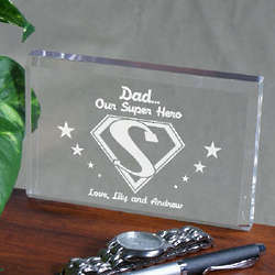 Super Hero Personalized Father's Day Plaque