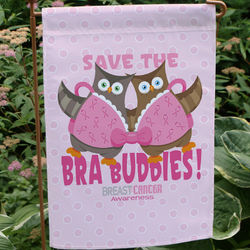 Save the Bra Buddies Breast Cancer Awareness Garden Flag