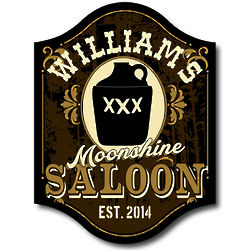 Handcrafted Moonshine Saloon Pub Sign