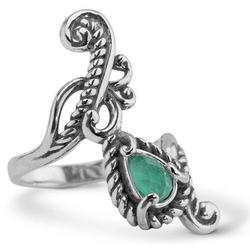 Malachite Doublet Bypass Ring