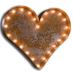 24" Marquee Style Heart Light