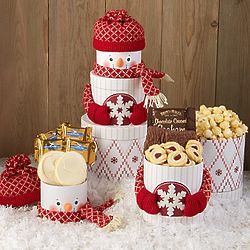 Snowman Sweets Gift Tower
