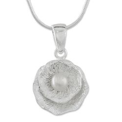 Precious Flower Cultured Pearl Pendant