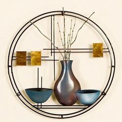 Stained Glass Inspired Vase and Bowl Wall Art