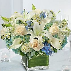 Blue and White Floral Arrangement