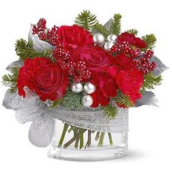Silver Lining Holiday Flower Bouquet
