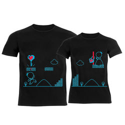 Key To My Heart His & Hers Matching Couple Black Shirts