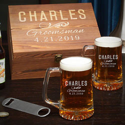 Personalized Classic Groomsman Beer Gift Box