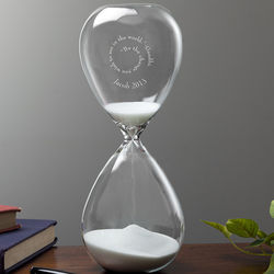 Personalized Hourglass with Inspirational Quote