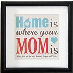 Personalized Home is Where Your Mom Is Framed Print