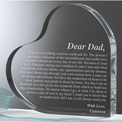 Letter to Dad Personalized Heart Plaque