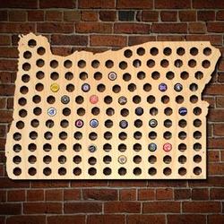 Giant XL Oregon Beer Cap Map